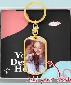 Dog Tag BU Swivel Keychain - Custom Messege Card, Best gift For Him, Gift For Her, Valentine Gift, Annivasery Gift, Birthday Gift