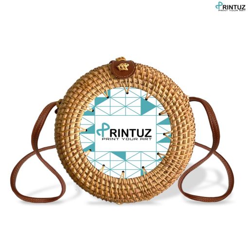 Printuz_Small Round Rattan Bag