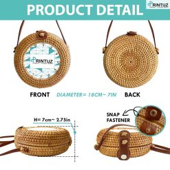 Printuz_Small Round Rattan Bag