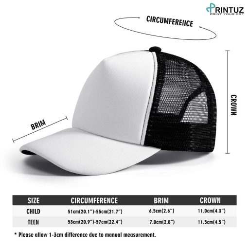 Printuz_445269_Kids Front Printing Mesh Trucker Hats