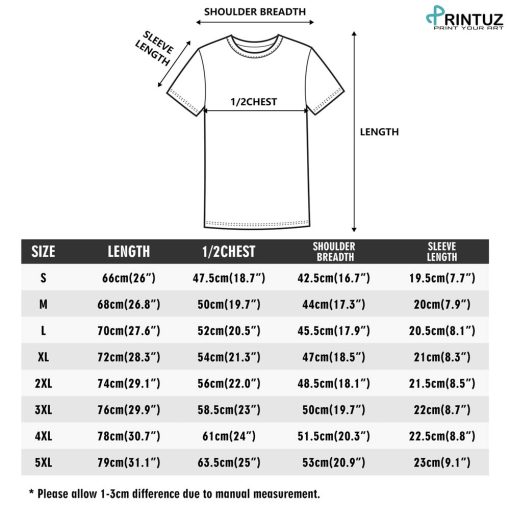 Printuz_449113_Men's Cotton Front & Back Printing T-Shirt