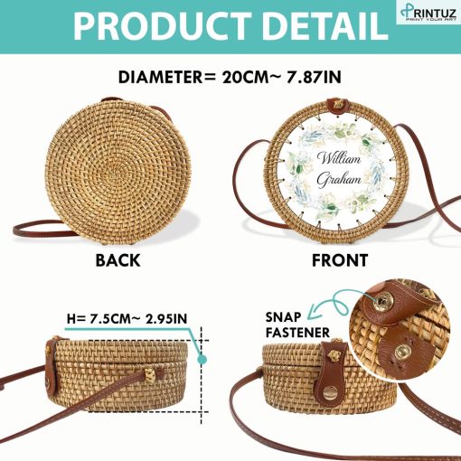 Printuz_Round Rattan Bag