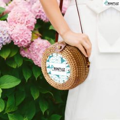 Printuz_Small Round Rattan Bag