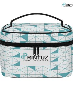 All-Over Print Leather Cosmetic Bag