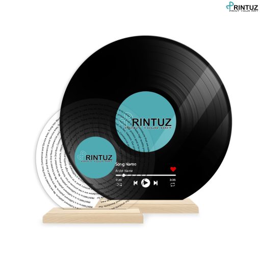 Printuz_Acrylic Record With Wooden Stand