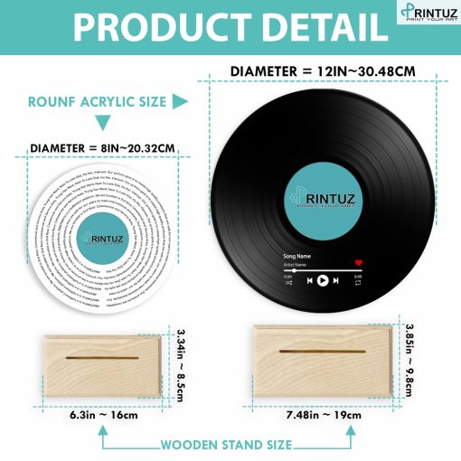 Printuz_Acrylic Record With Wooden Stand