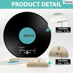 Printuz_Acrylic Record With Wooden Stand