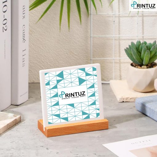 Printuz_Ceramic Plaque With Wooden Stand