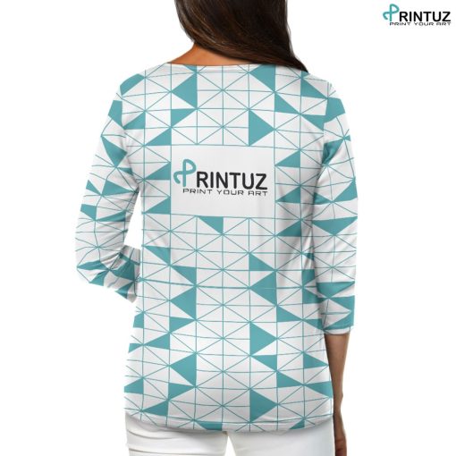 Hd Printuz_Women's three quarter sleeve top(with buttons)