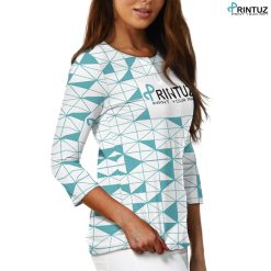 Hd Printuz_Women's three quarter sleeve top(with buttons)