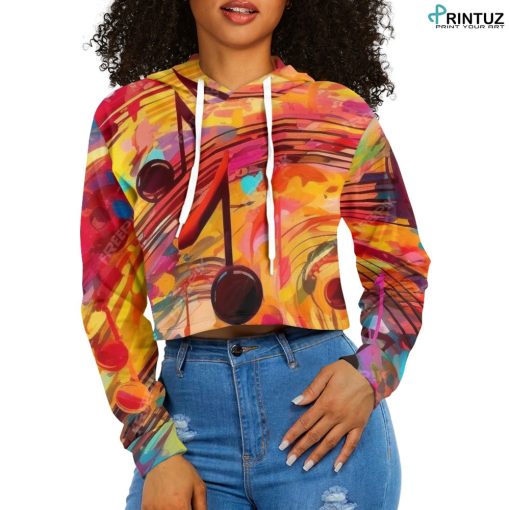 Hd Printuz_Women's Midriff-Baring Sweatshirt