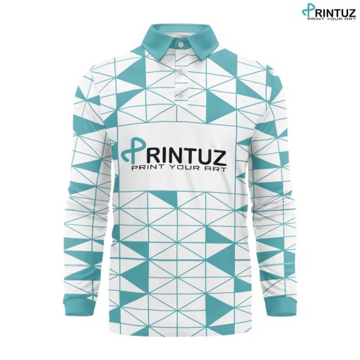 Hd Printuz_Long Sleeve Polo Collar Shirt