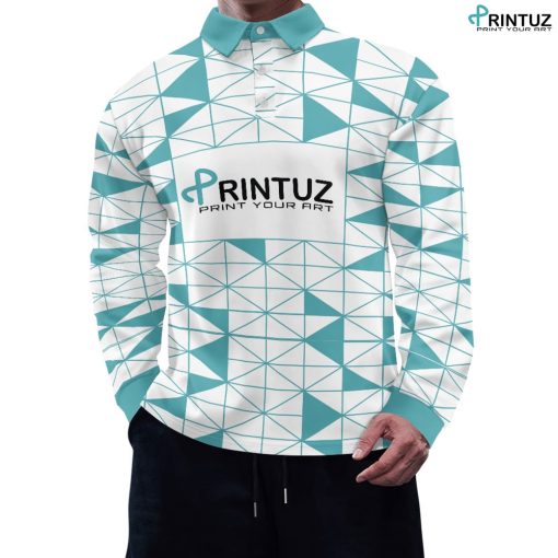 Hd Printuz_Long Sleeve Polo Collar Shirt