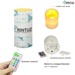 Hd Printuz_Single 6 inch remote control candle