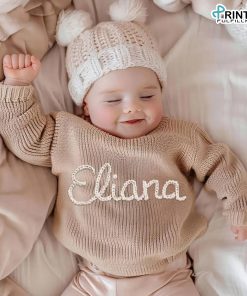 Embroidered Baby Knitted Sweatshirt