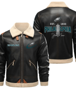 Winter FLeece Leather Jacket