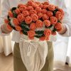 Orange Rose (Khaki Blanket)