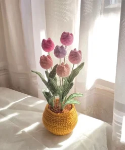 DIY Crochet Flower Pot Kit – Handmade Gift & Home Decor [Includes Tutorial]