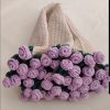 Purple Rose (Cream-white Blanket)