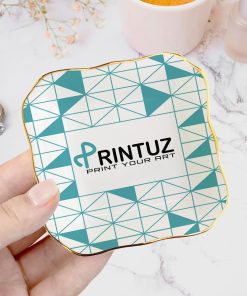 Ceramic Jewelry Plate with Gold Rim