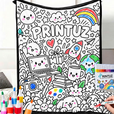 DIY Coloring Blanket With Markers